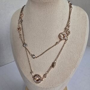 Anne Klein Gold-Tone Necklace with Crystal Details